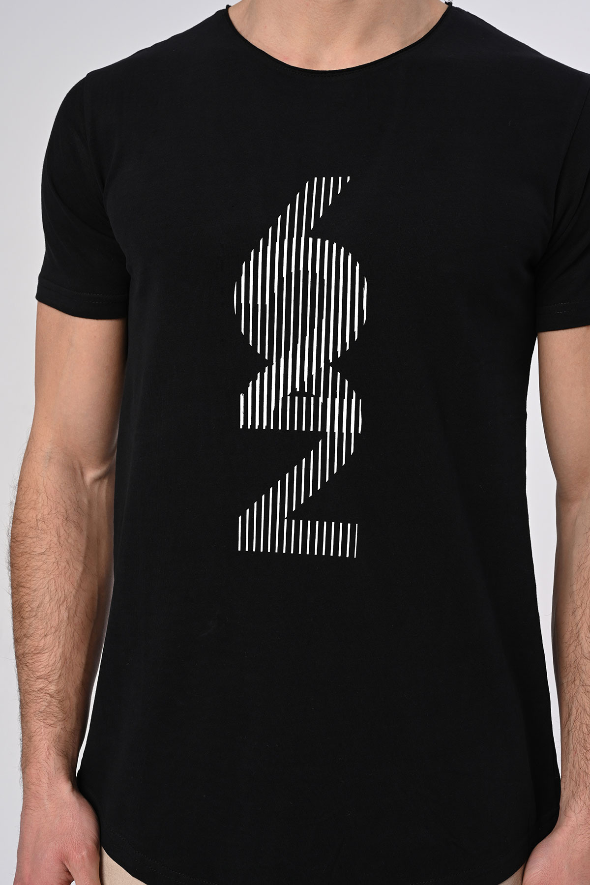 622 Tasarım Pamuk Siyah T-shirt